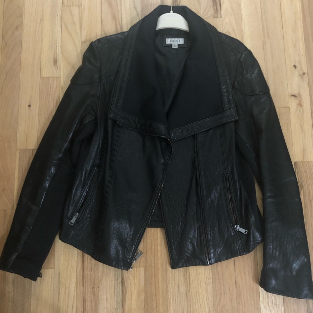 Barney’s New York Black Leather Jacket